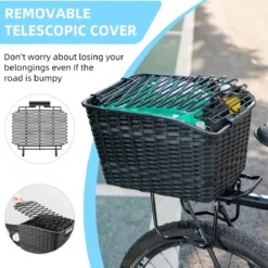 ROCKBROS Bike Basket Rear Durable 30L Lightweight Cargo Basket Easy to Install