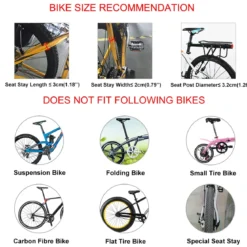 ROCKBROS Bike Cargo Rack Quick Release 110-165 lbs Capacity Universal Fit