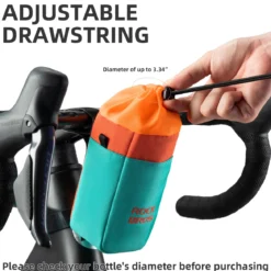 ROCKBROS Bike Cup Holder - Water Bottle Holder Bag with Pocket