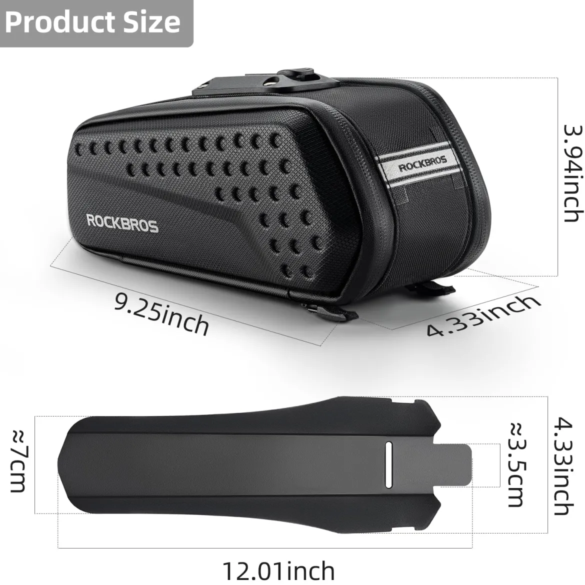 ROCKBROS Bike 3D Saddle Bag Bike Seat Bag with Mudguard