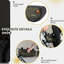 ROCKBROS Bike Frame Bag Bike Handlebar Bag Bike Bag with Large Opening Zippers 1.5L