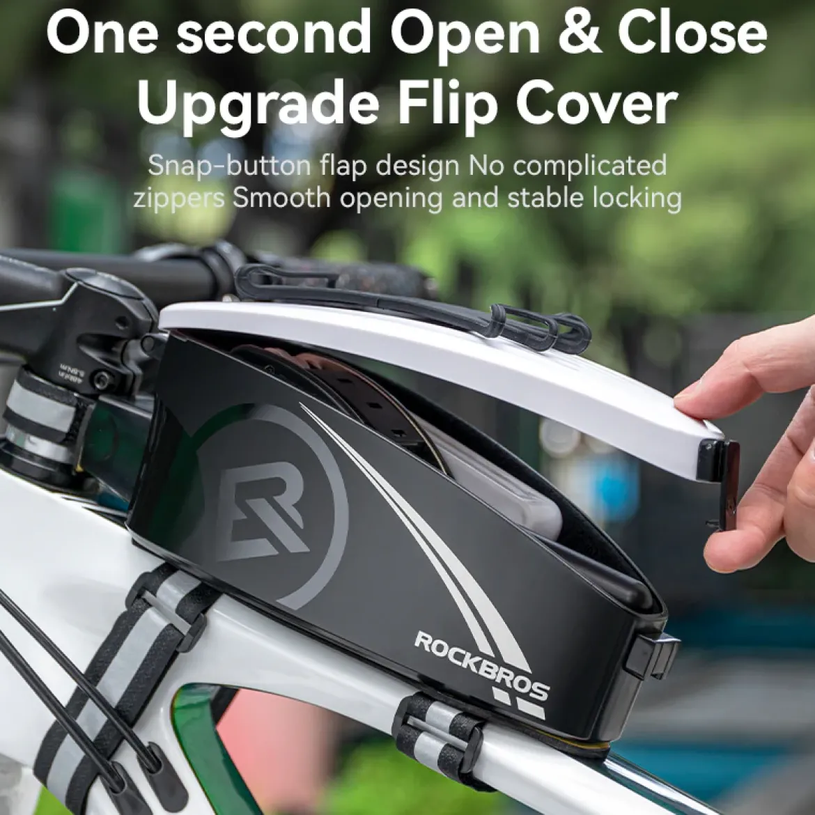 ROCKBROS Bike Frame Phone Bag with Hard Case for Cellphones Below 6.8"