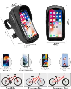 ROCKBROS Bike Front Frame HandlebarWaterproof Bag below 6.5"