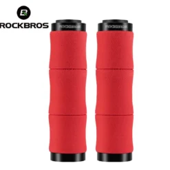 ROCKBROS Bike Grips Shock Absorption Foam Bike Handle Grips Soft Comfortable Non-Slip Double Locked on