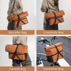 ROCKBROS Bike Handlebar Folding Bike Bag Bike Accessories Bike Storage 8L-10L
