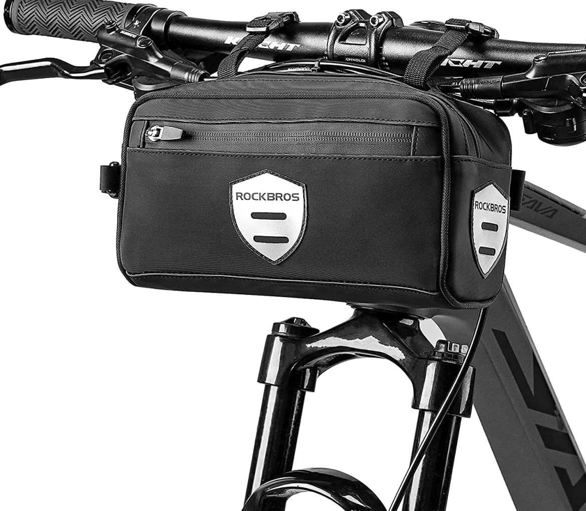 ROCKBROS Bike Handlebar Front Frame Bag with Removable Shoulder Strap for Cycling