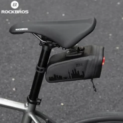 ROCKBROS Bike Saddle Bag Waterproof with Brake Sensor Tail Light