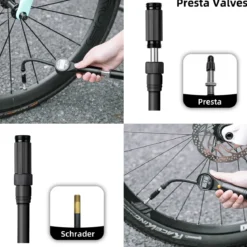 ROCKBROS Bike Tire Shock Mini Pump 320PSI High Pressure