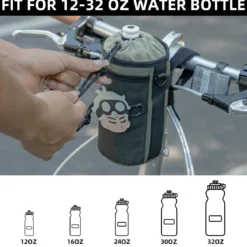 ROCKBROS Bike Water Bottle Holder with Mesh Pockets for Kids Adults