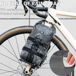 ROCKBROS Bike Waterproof 4L Front Fork Bag with Bike Rack