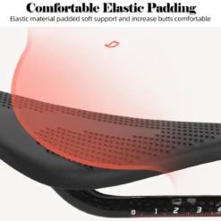 ROCKBROS Carbon Fiber Bike Saddle Lightweight Shock-Absorbing Comfort for Men Women