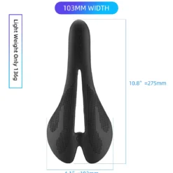 ROCKBROS Carbon Fiber Bike Saddle Lightweight Shock-Absorbing Comfort for Men Women