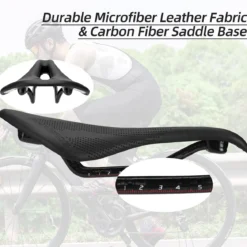 ROCKBROS Carbon Fiber Bike Saddle Lightweight Shock-Absorbing Comfort for Men Women