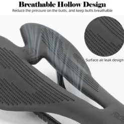 ROCKBROS Carbon Fiber Bike Saddle Lightweight Shock-Absorbing Comfort for Men Women