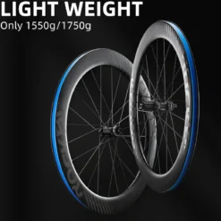 ROCKBROS 700c Carbon Fiber Disc Rim 38/50/65 mm 1.6-1.7 kg Clincher Wheelset