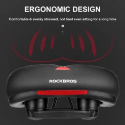 ROCKBROS Comfort Bike Saddle Soft Wide Seat for Men Women with Shock Absorption
