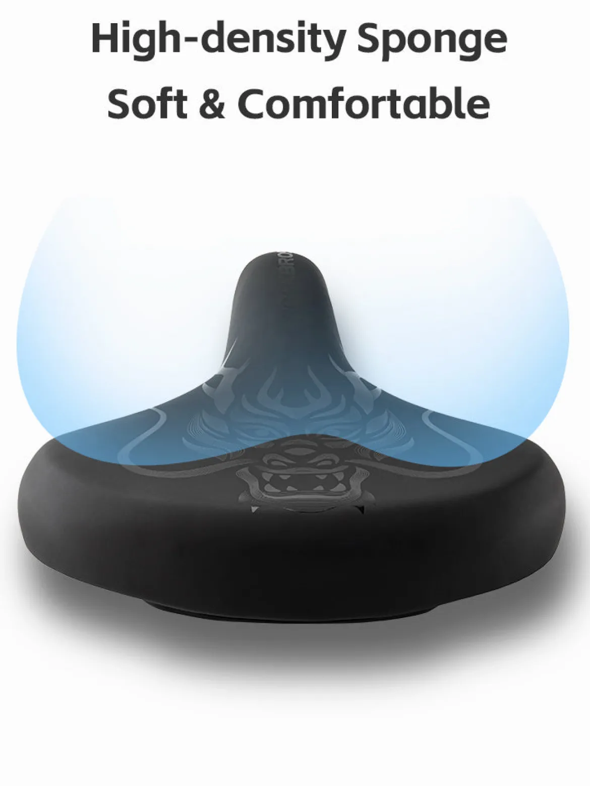 ROCKBROS Comfort Shock Absorption Bike Saddle Soft Wide Seat for Men Women