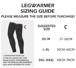 ROCKBROS Cycling Leg Warmers Thermal Long Leg Sleeves for Men Women Legwarmer