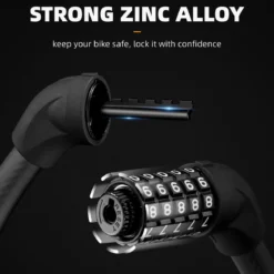 ROCKBROS 5-Digit Bike Cable Lock, Lightweight Portable Combination Lock
