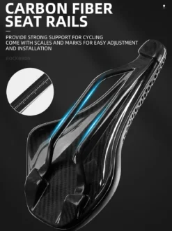 ROCKBROS 3D Printed Carbon Bike Saddle Ergonomic Ultralight Seat