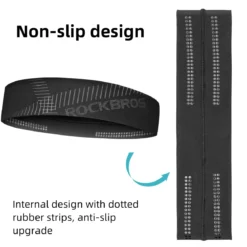 ROCKBROS Elastic Non-Slip Headband for Men Women Soft Sweatband for Running, Yoga Workouts