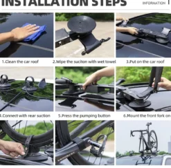 ROCKBROS Electric Suction Cup Bike Rack for 1-3 Bikes Safe Mount
