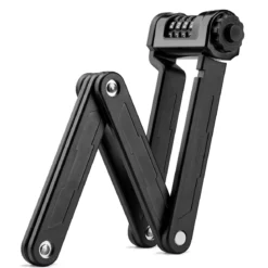 ROCKBROS Folding Bike Lock Heavy Duty Anti-Theft 4-Digit Combination Lock with Mount
