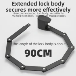 ROCKBROS Folding Bike Lock Smart Fingerprint Heavy Duty Anti Theft Bike Lock