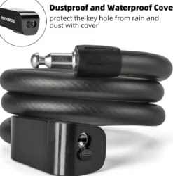 ROCKBROS 3ft Bike Cable Lock - Secure, Lightweight with Mounting Bracket