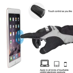 ROCKBROS Full Finger Cycling Gloves for Men, Motorcycle and Mountain Bike Gloves
