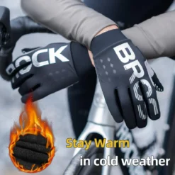 ROCKBROS Full Finger Cycling Gloves, Motorcycle Mountain Bike Gloves for Men