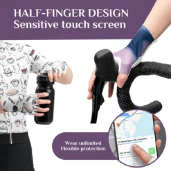 ROCKBROS Half-Finger Women Cycling Gloves Shock-Absorbing
