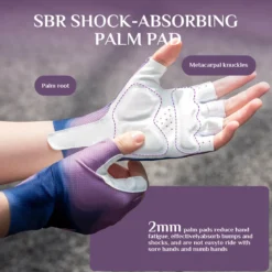 ROCKBROS Half-Finger Women Cycling Gloves Shock-Absorbing