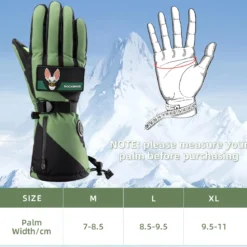 ROCKBROS Heated Gloves, Rechargeable Winter Touchscreen Hand Warmers for Men Women