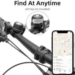 ROCKBROS Hidden AirTag Bike Bell, Anti-Theft GPS Tracker for 0.87