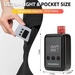 ROCKBROS HW140 Mini Electric Air Bike Tire Pump 150PSI 500mAh