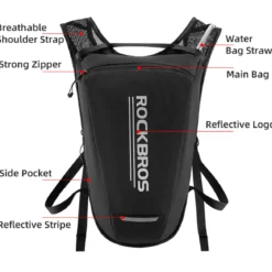 ROCKBROS Hydration Pack with 2L Leak-Proof Bladder for Hiking, Cycling, Running