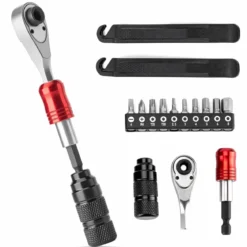 ROCKBROS 1/4-Inch Ratchet Socket Wrench Set 2.5-8mm Allen Hex Torx Sockets for Road Mountain Bike Maintenance