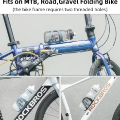 ROCKBROS Lightweight Alloy Aluminum Bike Water Bottle Cage - Secure Hold Bicycle Bottle Bracket