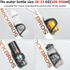 ROCKBROS Lightweight Alloy Aluminum Bike Water Bottle Cage - Secure Hold Bicycle Bottle Bracket