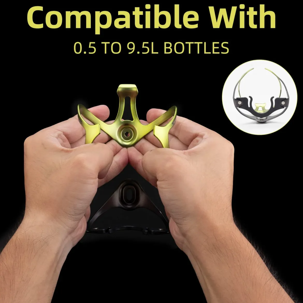 ROCKBROS Lightweight Aluminum Bike Water Bottle Cage Secure Adjustable Holder for Cycling
