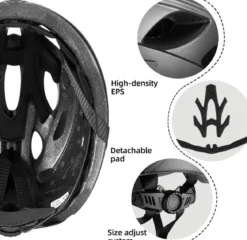 ROCKBROS Lightweight Cycling Helmet with Removable Goggles Sun Visor