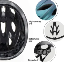 ROCKBROS Lightweight Cycling Helmet with Removable Goggles Sun Visor