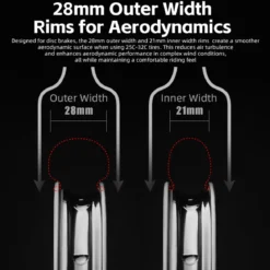 ROCKBROS Lightweight T700 Carbon Wheelset – Tubeless Ready Disc Brake