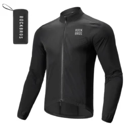 ROCKBROS Long-Seeved Cycling Windbreaker Jacket Foldable