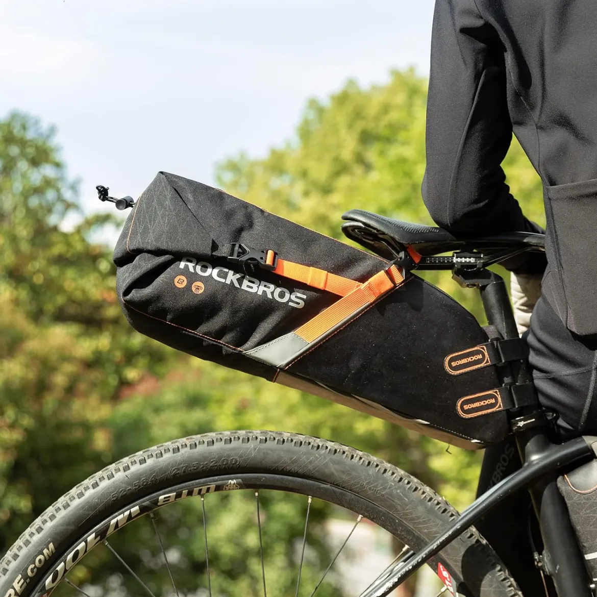 ROCKBROS 10L Waterproof Bike Saddle Bag Large Capacity Easy Install