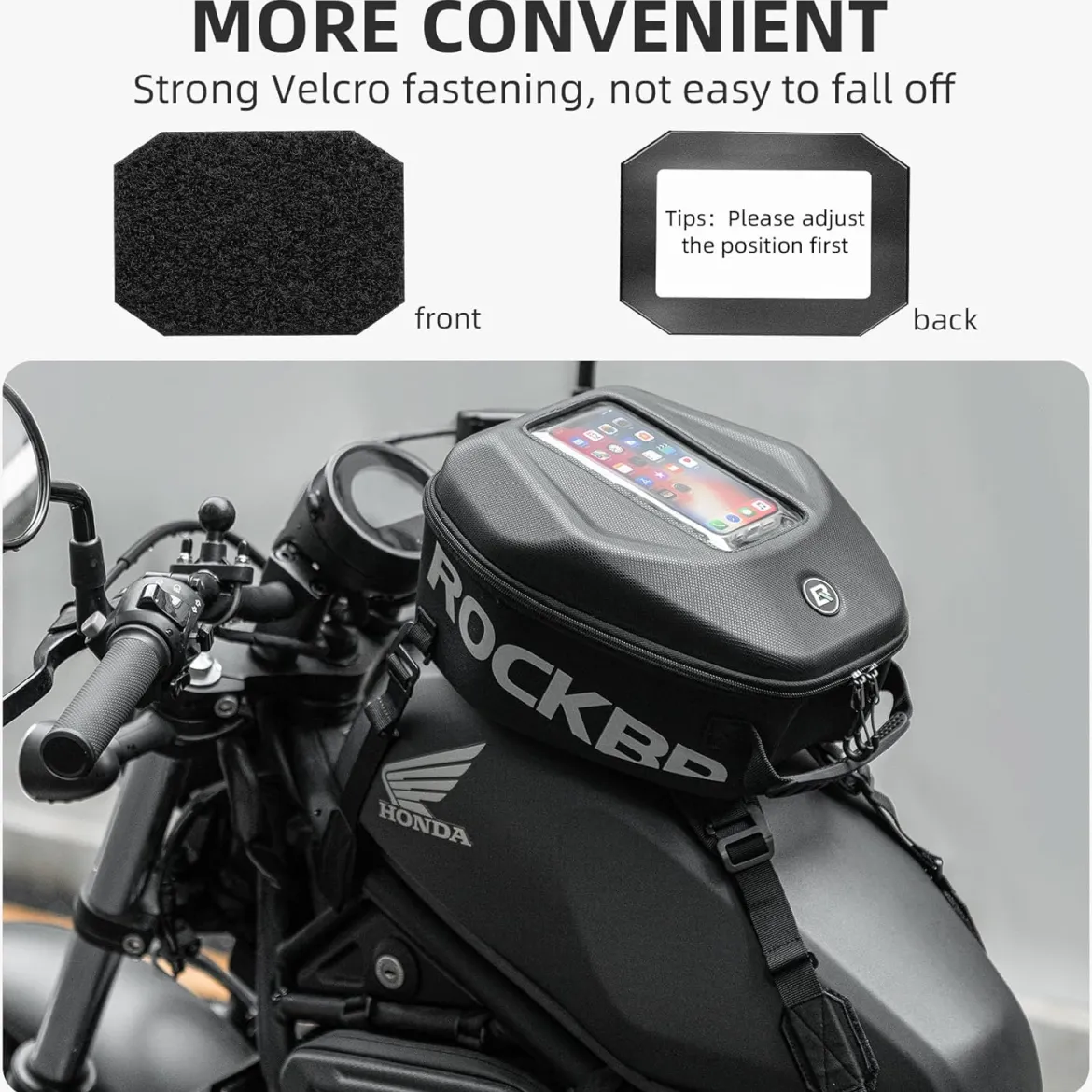 ROCKBROS 7L Waterproof Motorcycle Tank Bag Touchscreen Phone Pouch