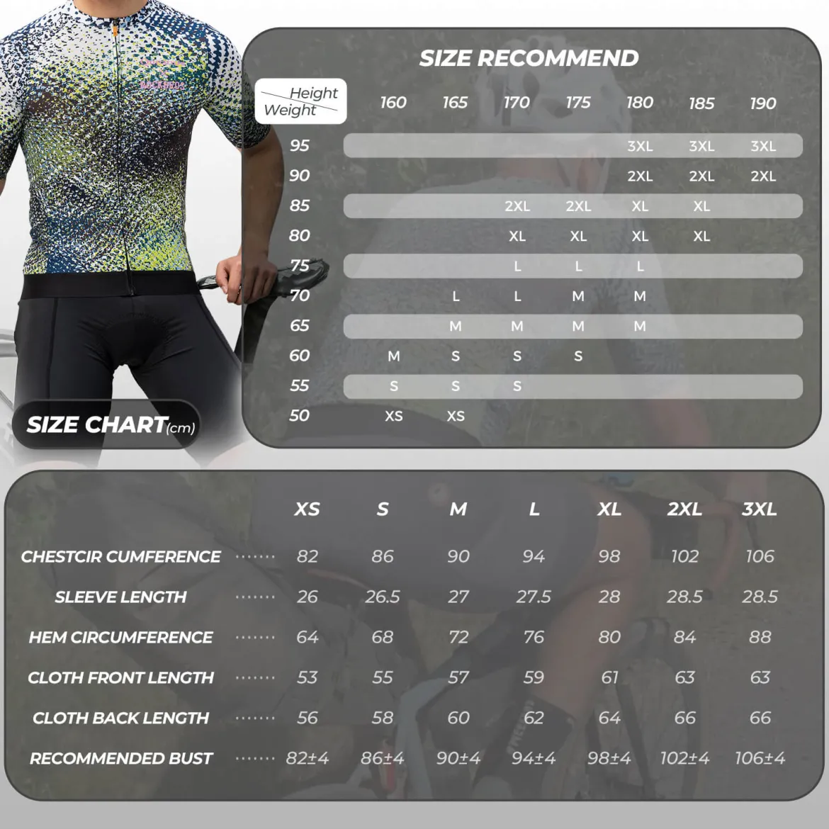 ROCKBROS Men's Short-Sleeve Camouflage Reflective Cycling Jersey