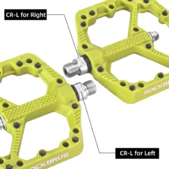 ROCKBROS Mountain Bike Pedals Flat MTB Pedals Nylon Fiber Bicycle Platform Pedals