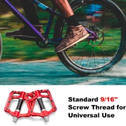 ROCKBROS MTB Pedals Platform Bike Pedal Aluminum 9/16